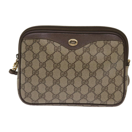 GUCCI GG Supreme Shoulder Bag PVC Beige 97 02 068  fm3136