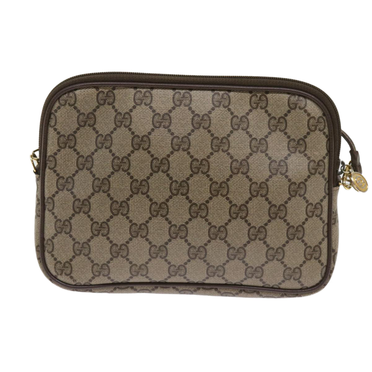 GUCCI GG Supreme Shoulder Bag PVC Beige 97 02 068  fm3136