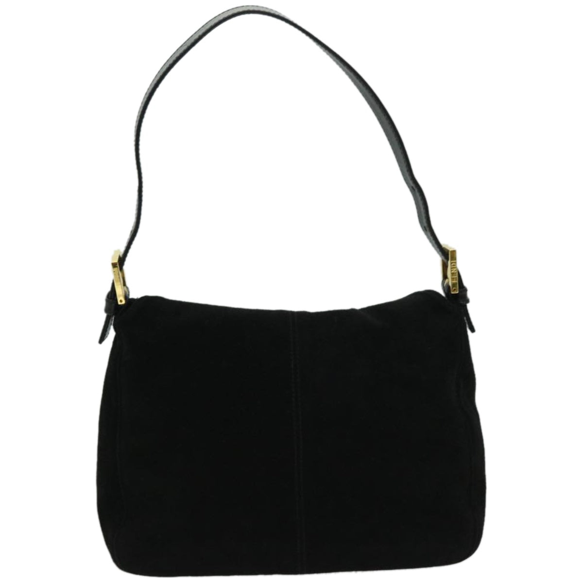 Luxury FendiMamma Baguette Shoulder Bag Suede Blackfm3241