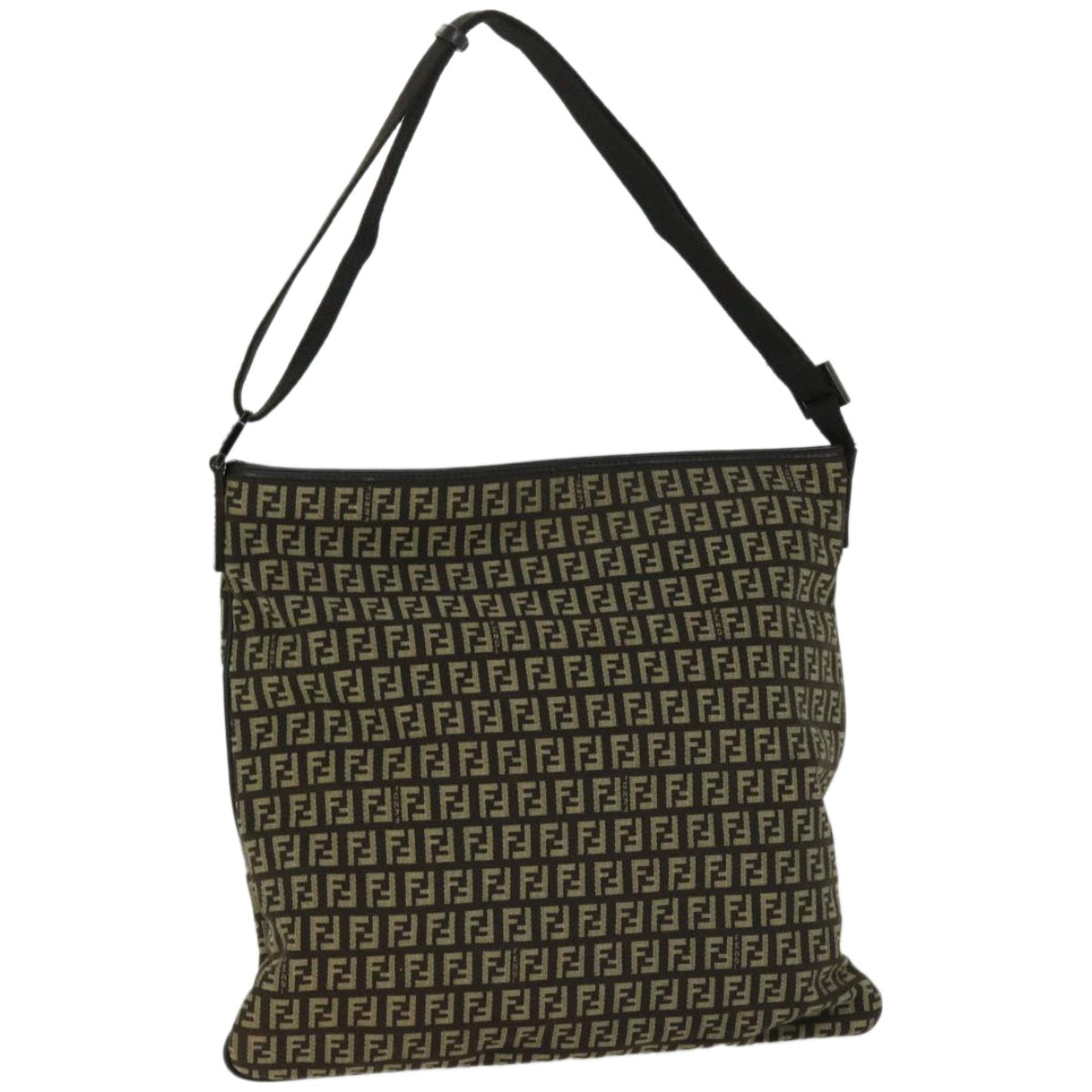 Luxury FendiZucchino Canvas Mamma Baguette Shoulder Bag Brownfm3245