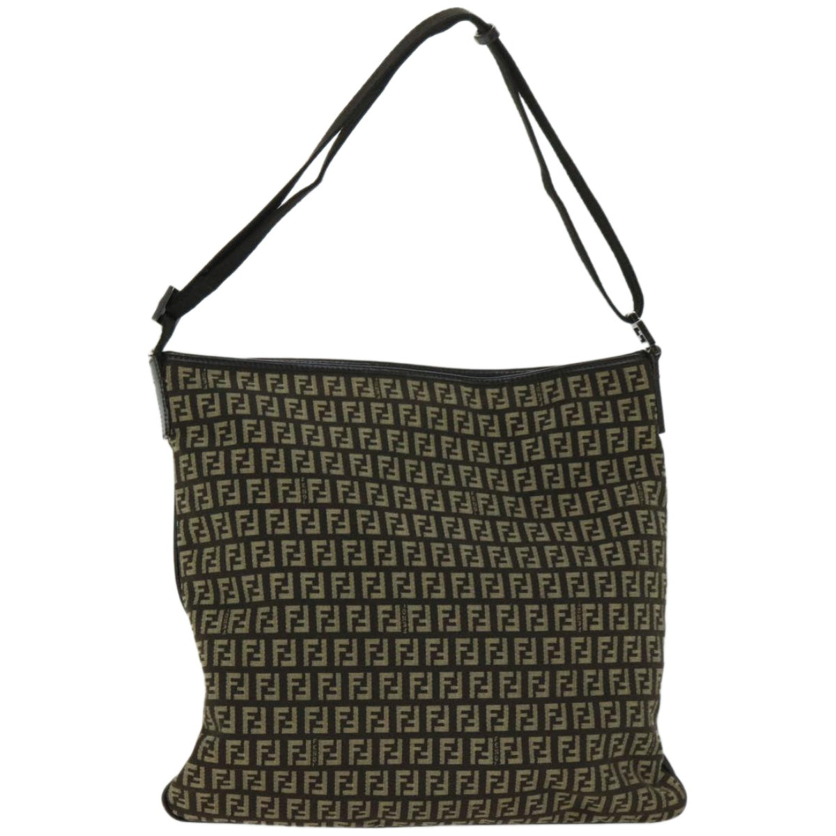 Luxury FendiZucchino Canvas Mamma Baguette Shoulder Bag Brownfm3245