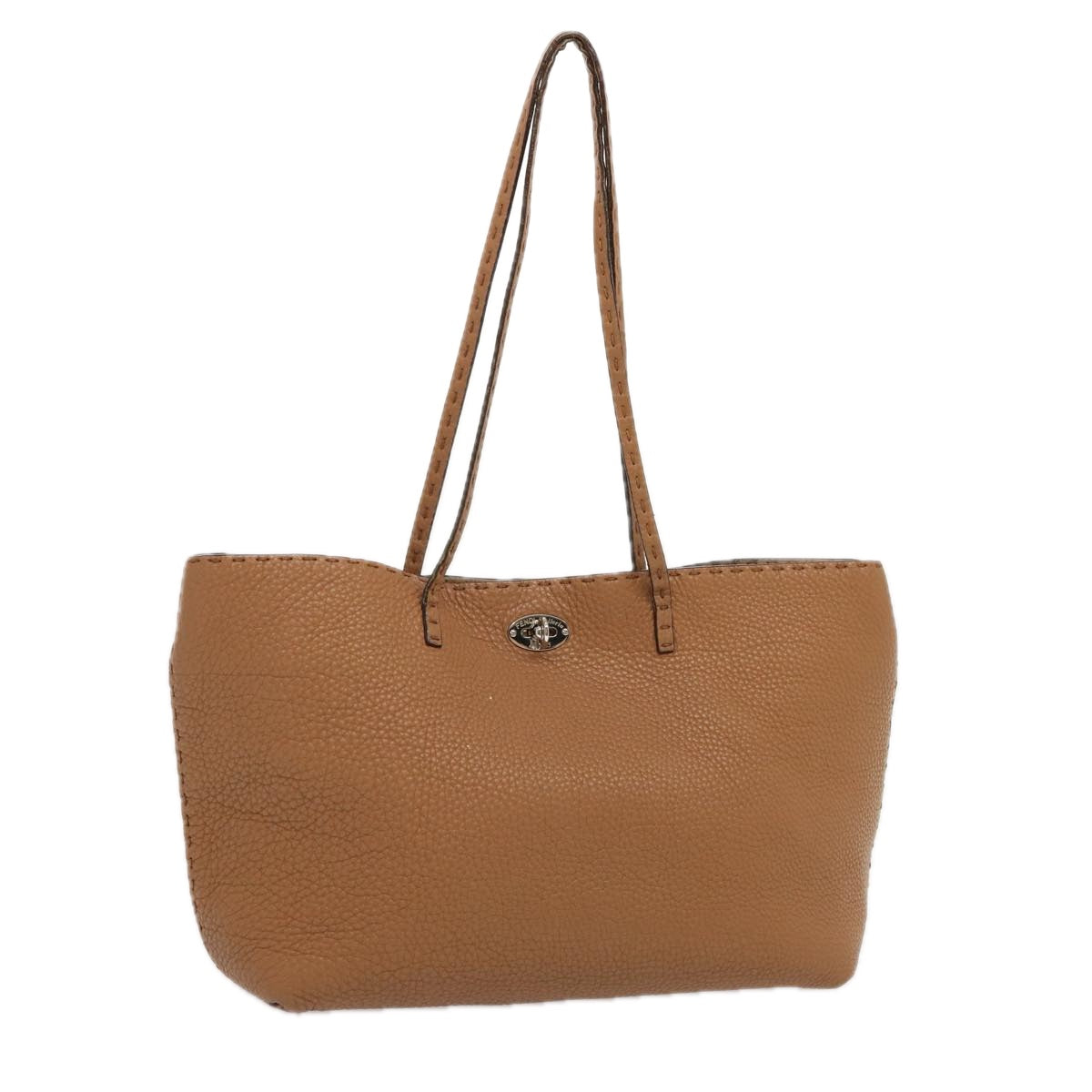 Luxury FendiCeleria Carla Tote Bag Leather Brownfm3285