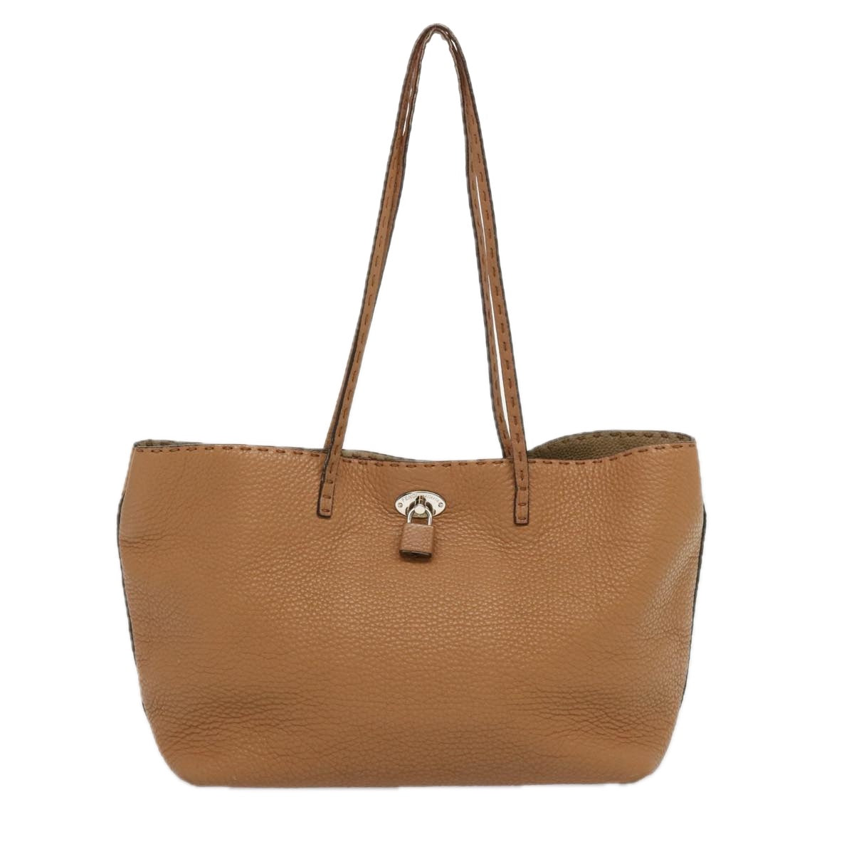 Luxury FendiCeleria Carla Tote Bag Leather Brownfm3285