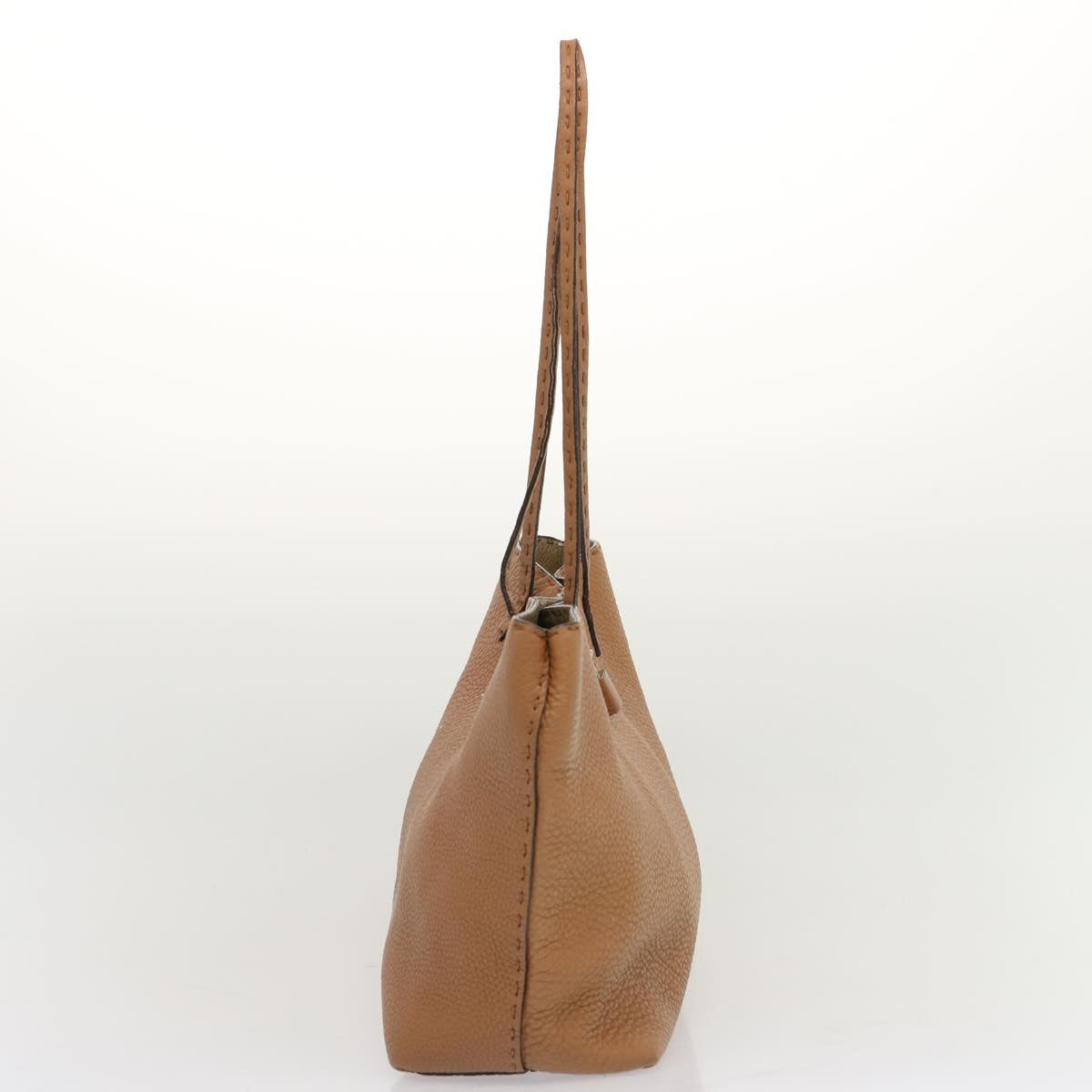Luxury FendiCeleria Carla Tote Bag Leather Brownfm3285