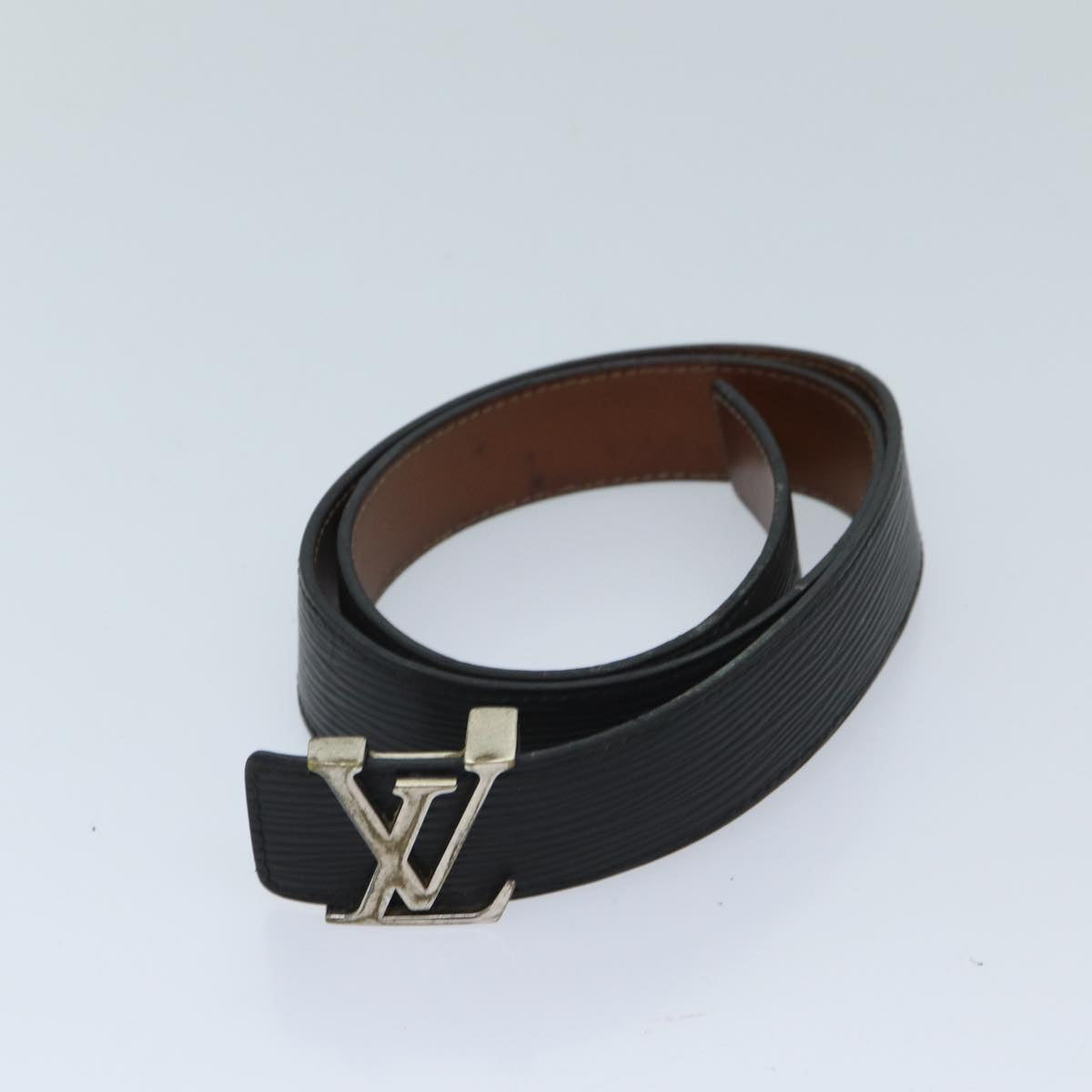 LOUIS VUITTON Epi Damier Belt Leather 3Set Black LV fm3295