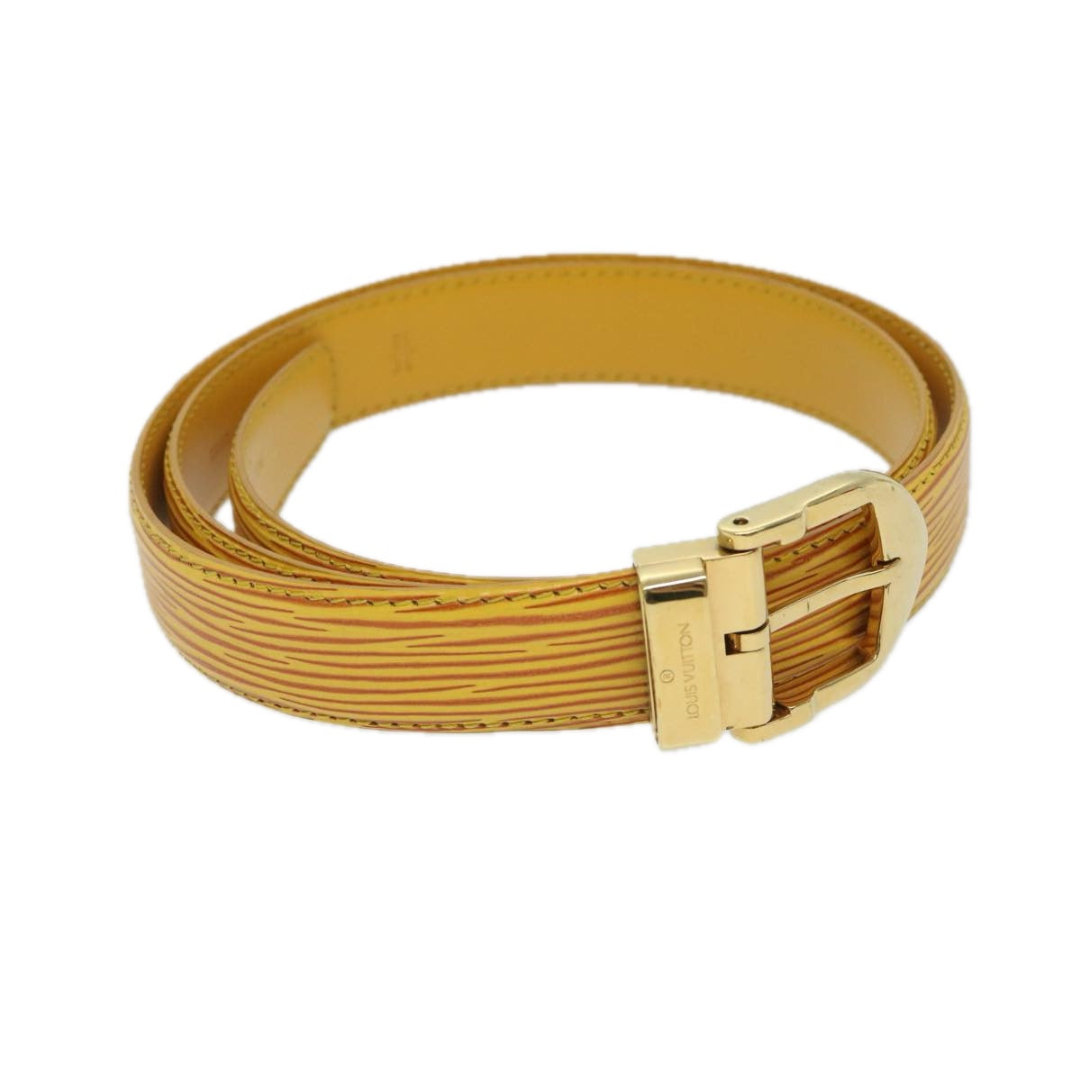 LOUIS VUITTON Epi Ceinture Belt 34/85 Yellow R10051 LV fm3296