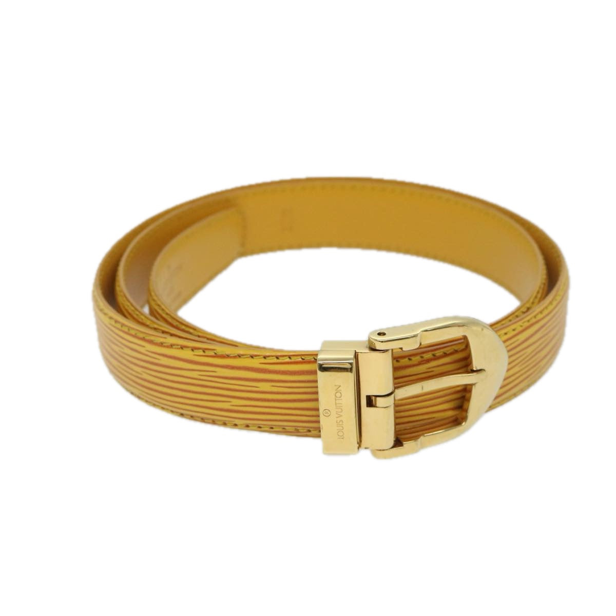 LOUIS VUITTON Epi Ceinture Belt 34/85 Yellow R10051 LV fm3296