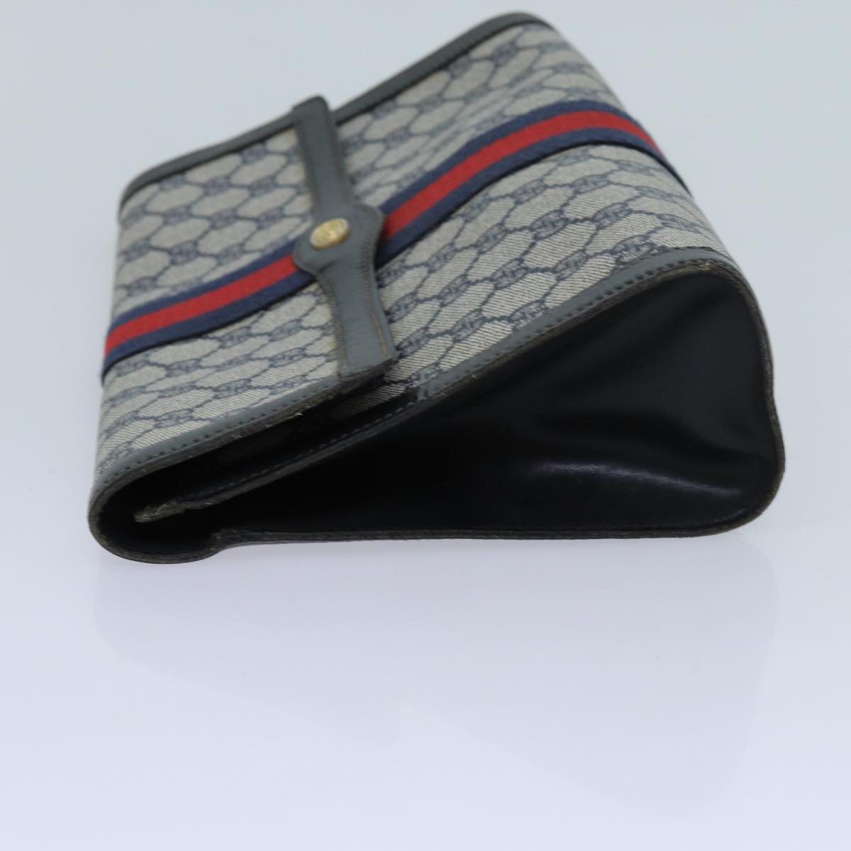 Luxury Gucci Trending 2025 GG Supreme Sherry Line Clutch Bag PVC Red Navy 67 014 3087  fm3329