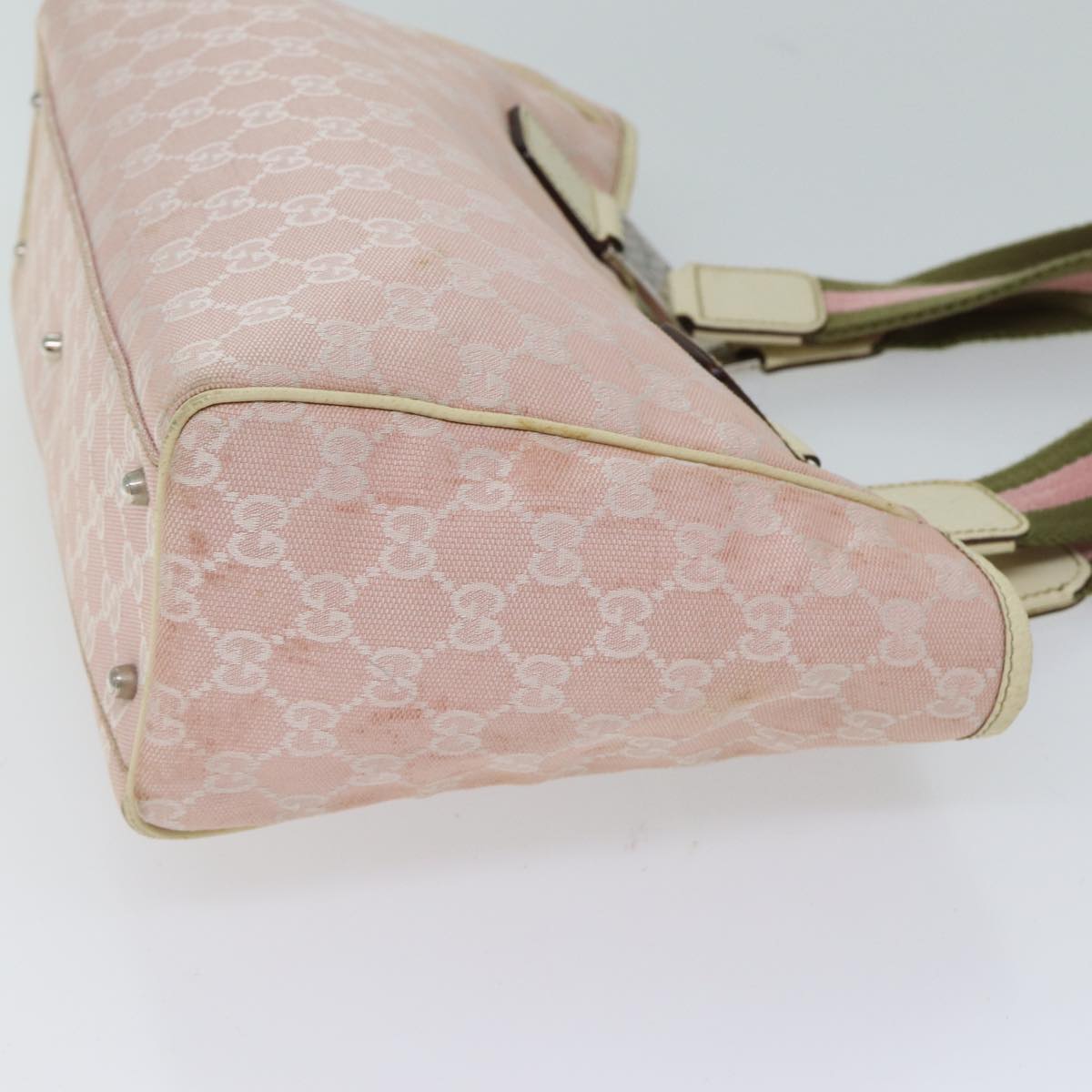 Luxury Gucci Trending 2025 GG Canvas Sherry Line Hand Bag Khaki Pink 145810  fm3332