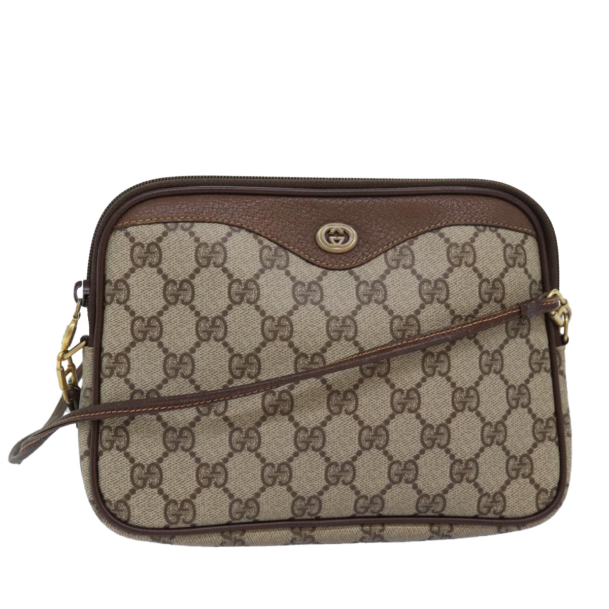 Luxury Gucci Trending 2025 GG Supreme Shoulder Bag PVC Beige 97 02 068  fm3411