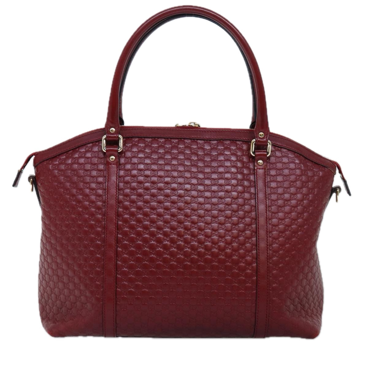 Luxury Gucci Trending 2025 Micro GG Canvas Luxury Gucci Trending 2025ssima Hand Bag Leather 2way Red 449657  fm3413