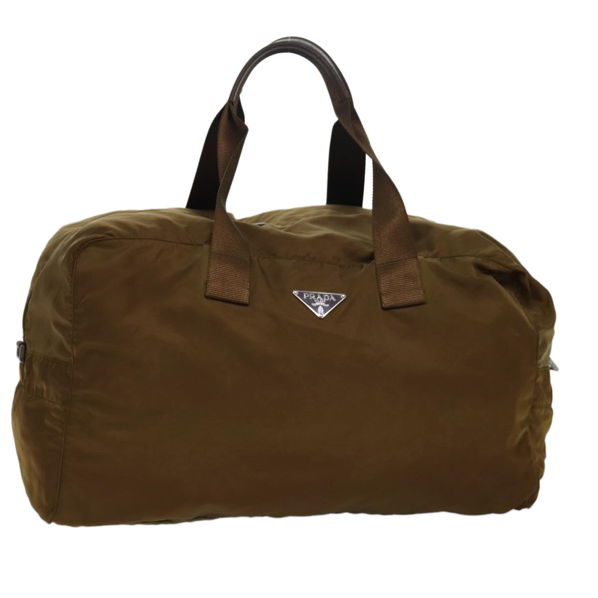Luxury Prada Boston Bag Nylon Brown  fm3614