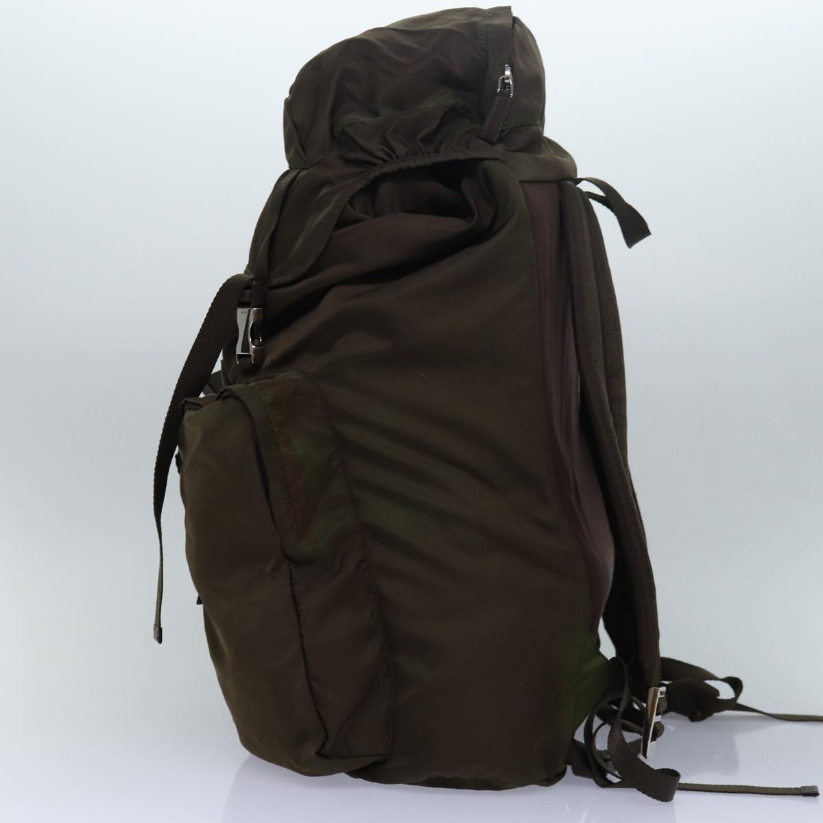 Luxury Prada Backpack Nylon Khaki  fm3621