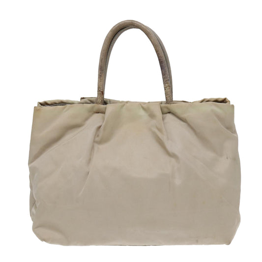 Luxury Prada Hand Bag Nylon Beige Gold  fm3691