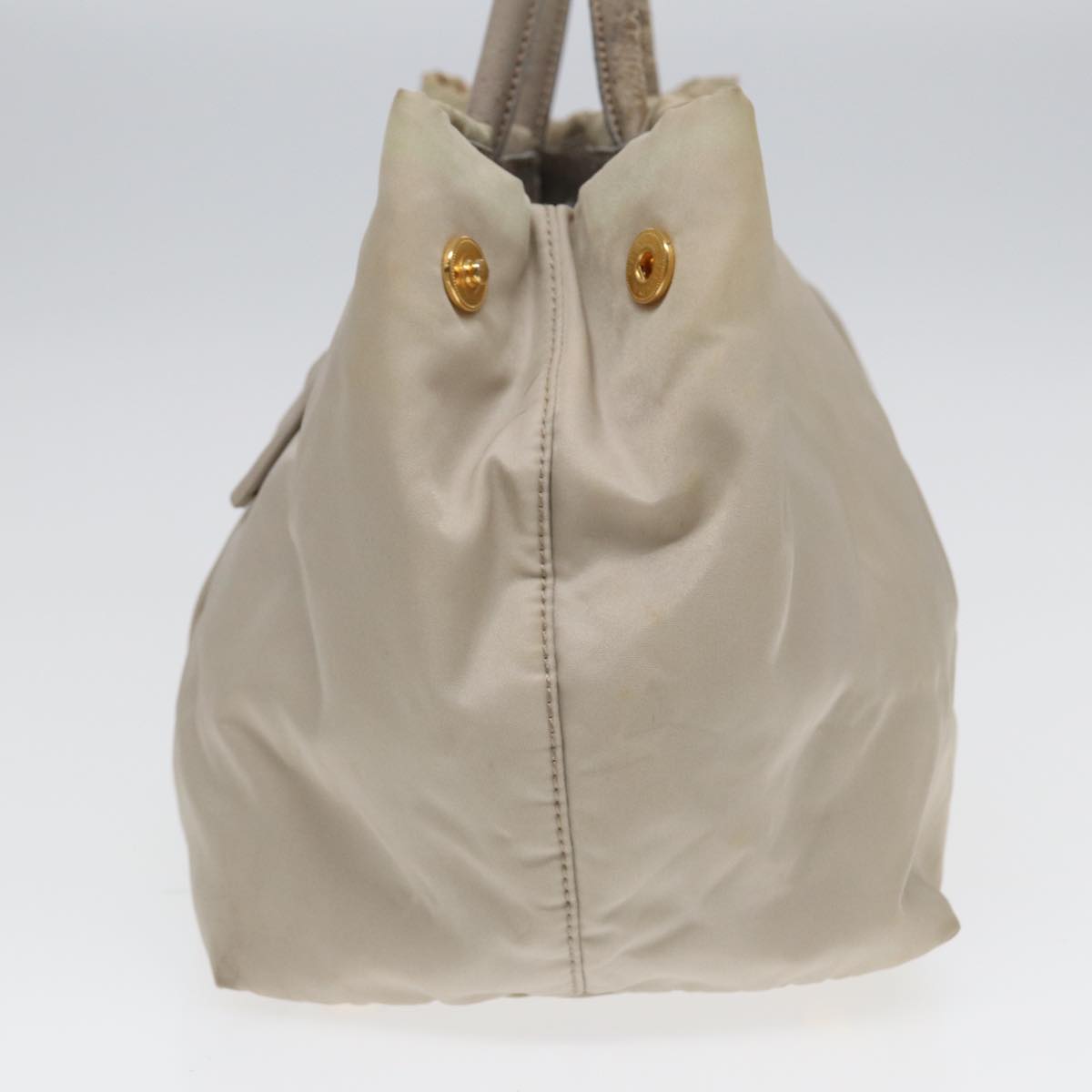 Luxury Prada Hand Bag Nylon Beige Gold  fm3691