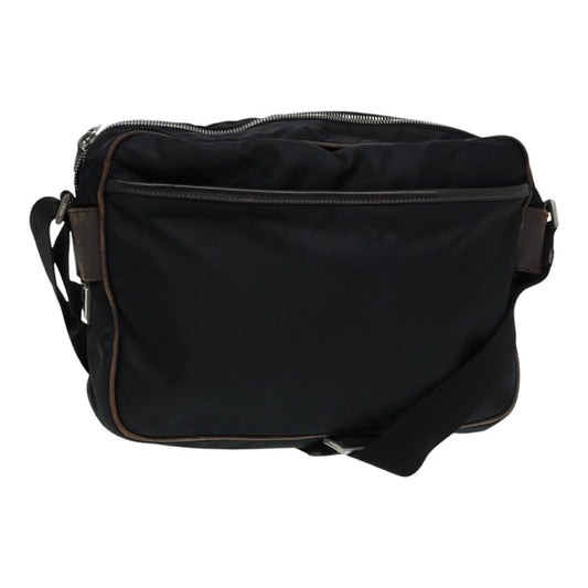 Luxury Prada Shoulder Bag Nylon Black Silver  fm3701