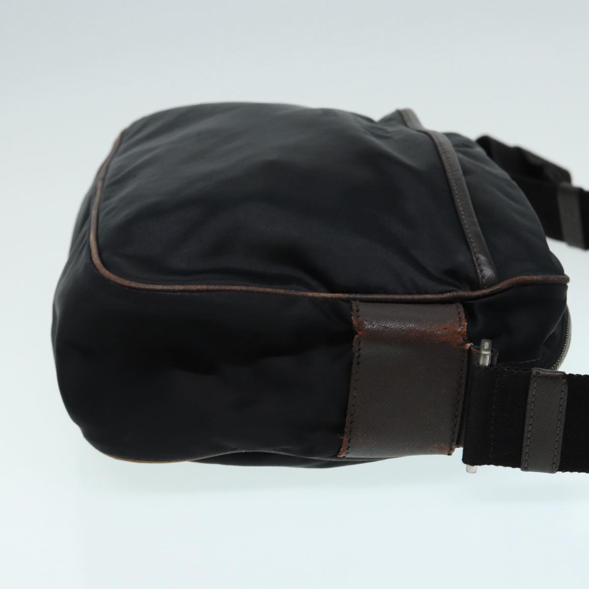 Luxury Prada Shoulder Bag Nylon Black Silver  fm3701