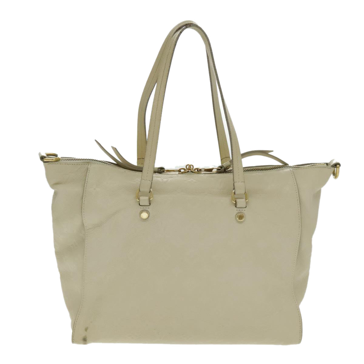 LOUIS VUITTON Monogram Empreinte Lumineuse PM Tote Bag Neige M93411 fm3942