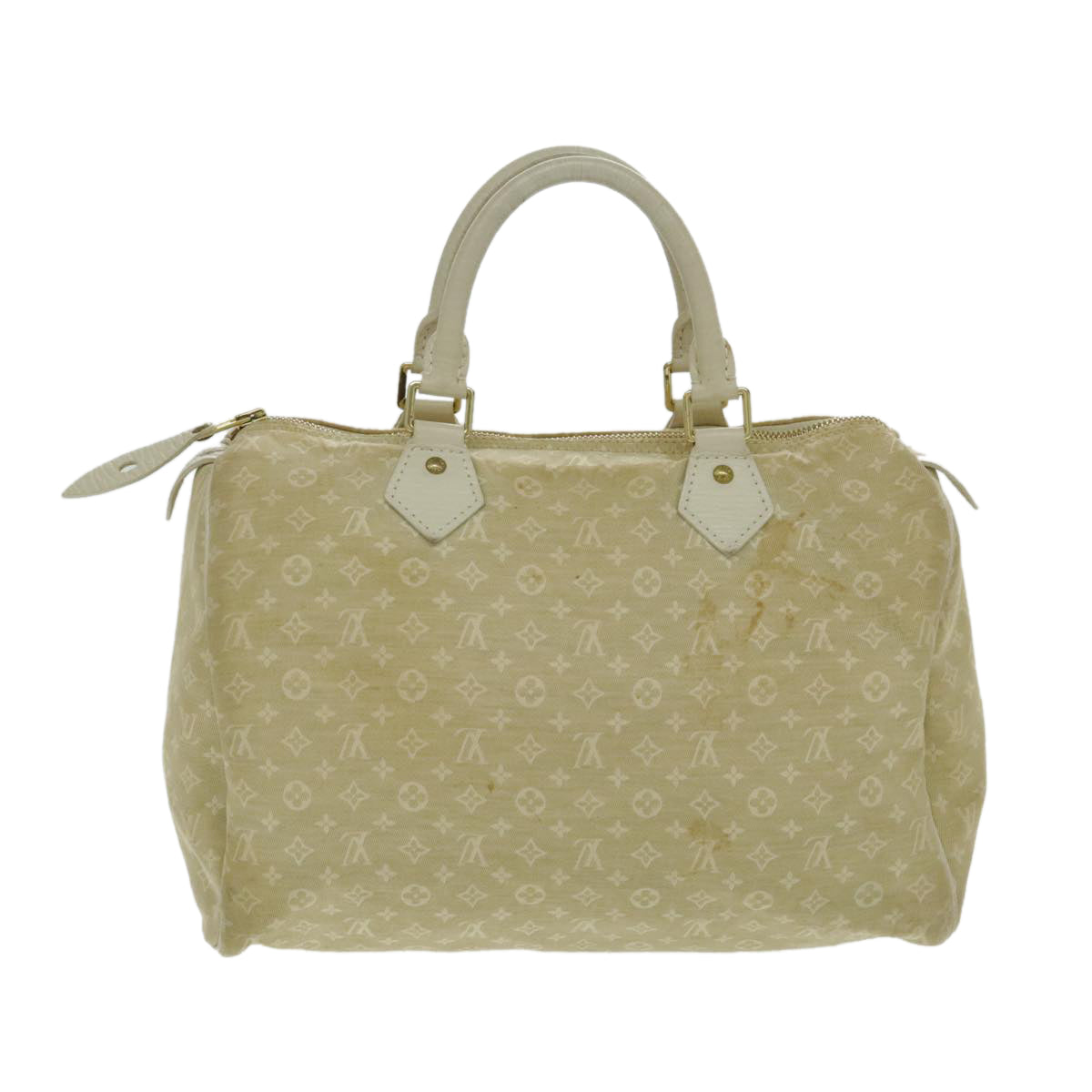 LOUIS VUITTON Monogram Mini Lin Speedy 30 Bag White Dunne M95319 LV fm3945