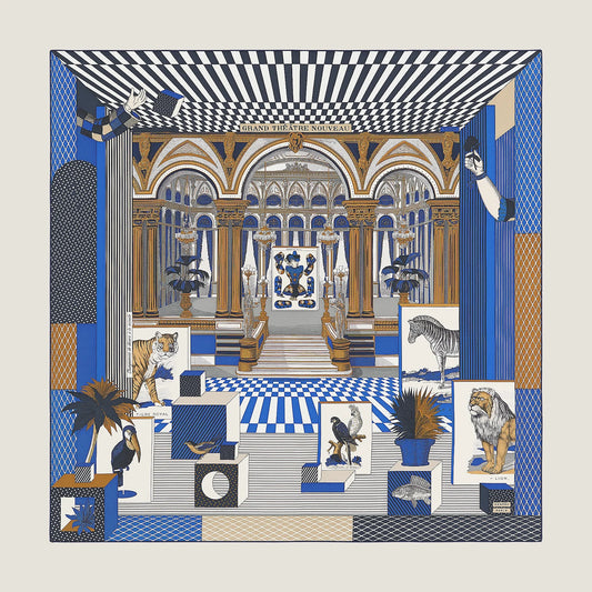 Hermes Grand Theatre Nouveau Silk Scarf 90