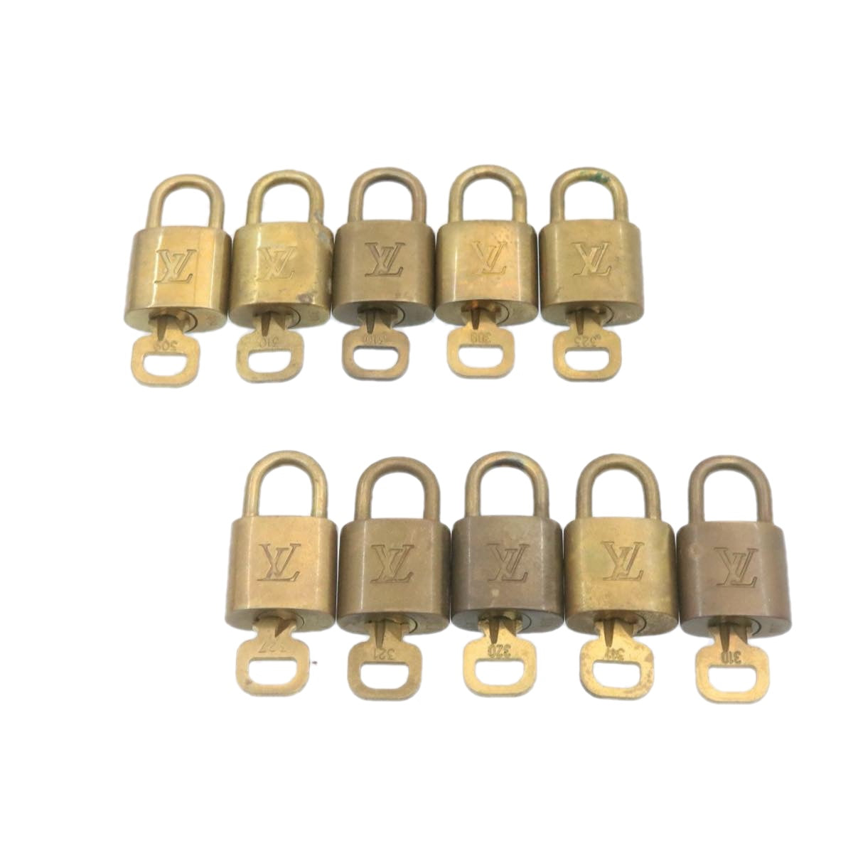 LOUIS VUITTON Padlock 10set Padlock Gold Tone LV am1115g