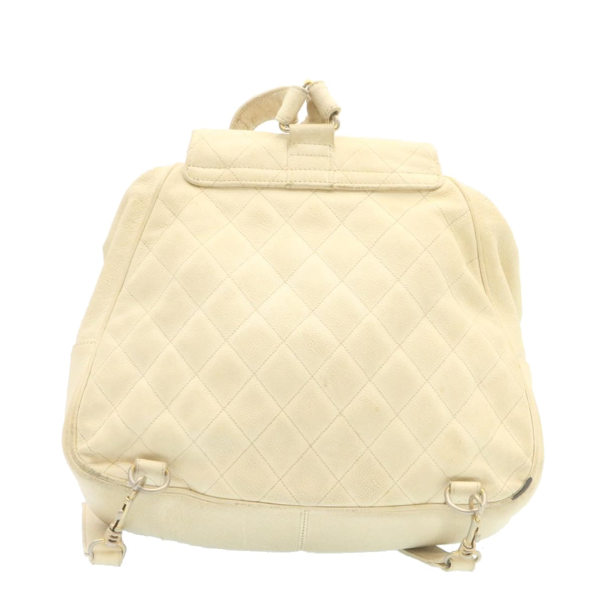 Luxury Chanel Caviar Skin Matelasse Backpack White CC  am1922gA