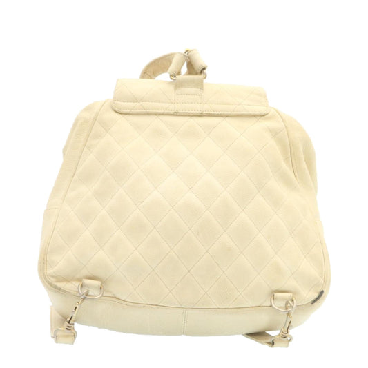 Luxury Chanel Caviar Skin Matelasse Backpack White CC  am1922gA