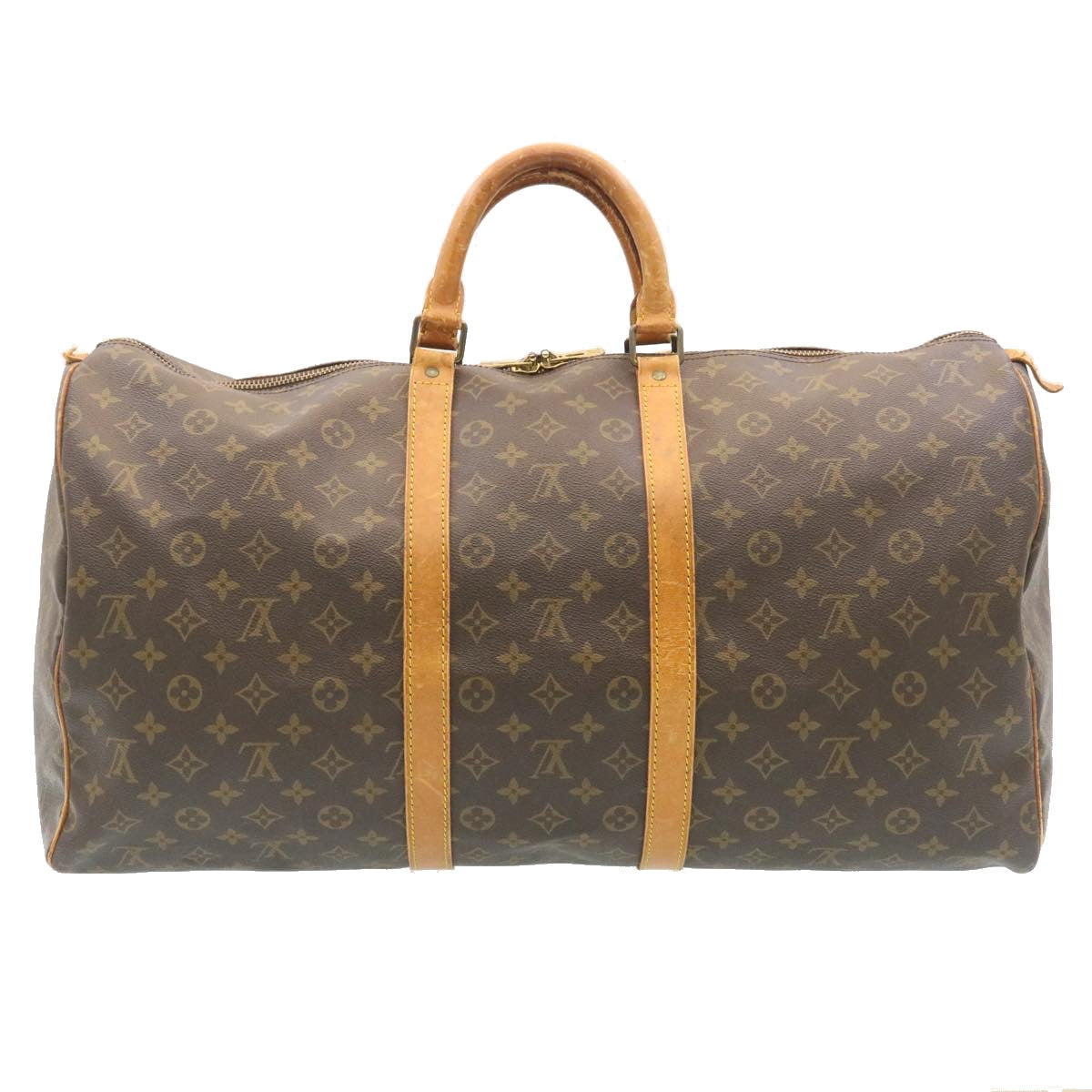 LOUIS VUITTON Monogram Keepall 55 Boston Bag M41424 LV am2150g