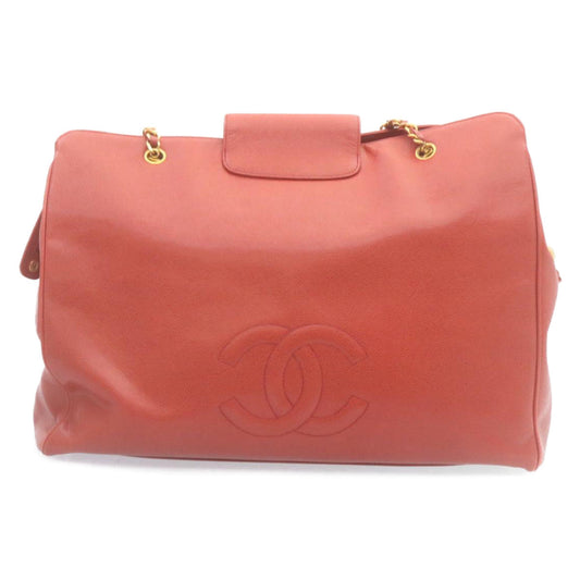 Luxury Chanel COCO Mark Super model Chain Shoulder Bag Caviar Skin Red  am2162gA