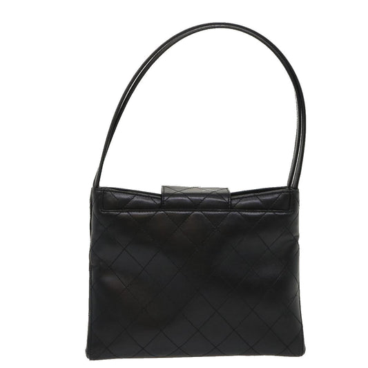 Luxury Chanel Matelasse Shoulder Bag Lamb Skin Black CC  am2485gA