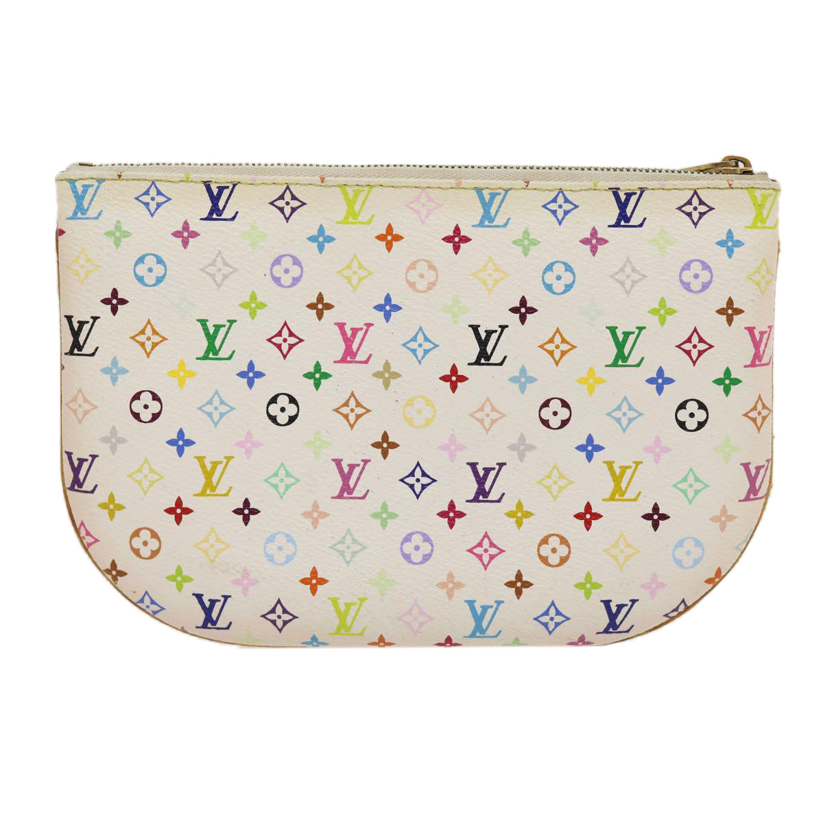 LOUIS VUITTON Monogram Multicolor Pochette GM Pouch White M60027 LV am2630g