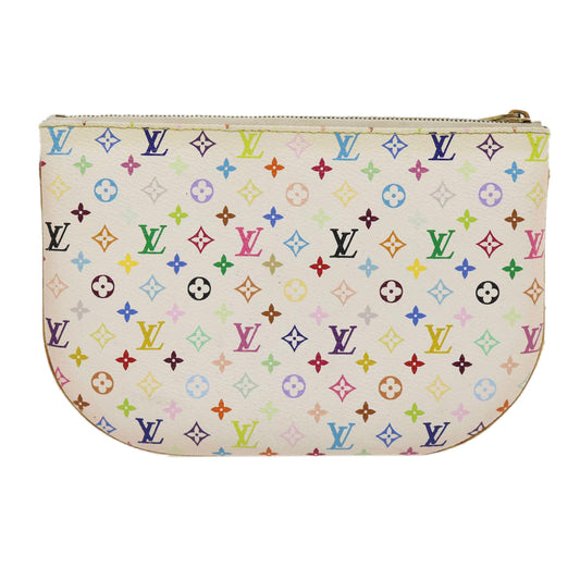 LOUIS VUITTON Monogram Multicolor Pochette GM Pouch White M60027 LV am2630g