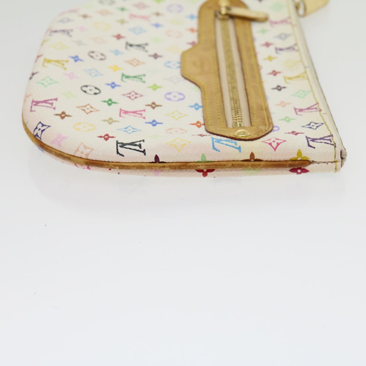 LOUIS VUITTON Monogram Multicolor Pochette GM Pouch White M60027 LV am2630g