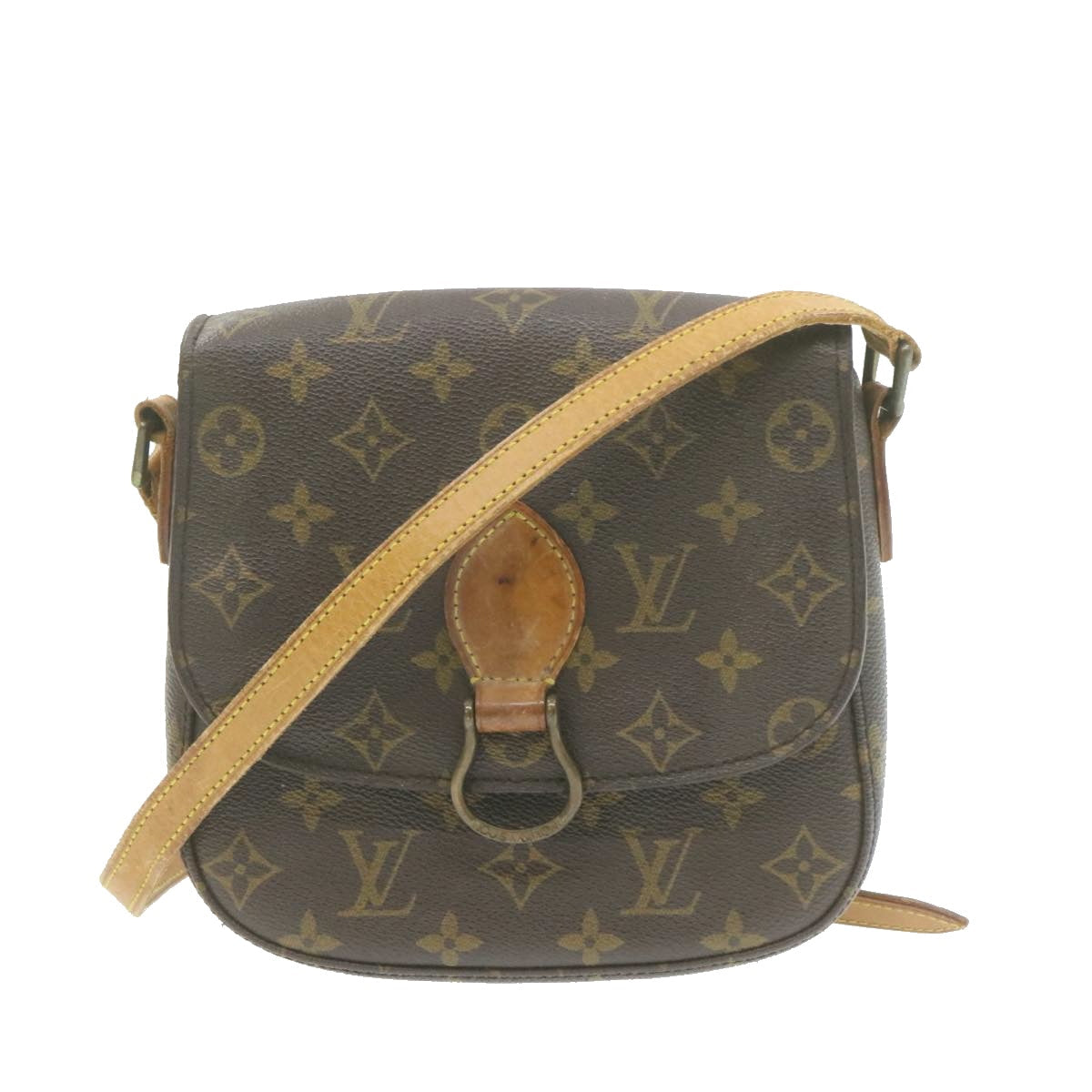 LOUIS VUITTON Monogram Saint Cloud MM Shoulder Bag M51243 LV am683g