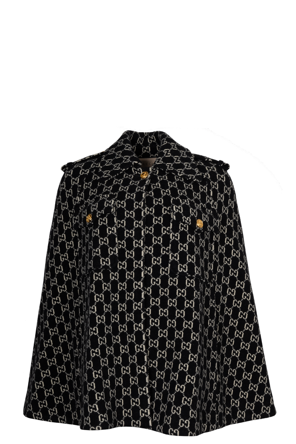 Luxury Gucci Trending 2025 GG Supreme Cape Wool Black White