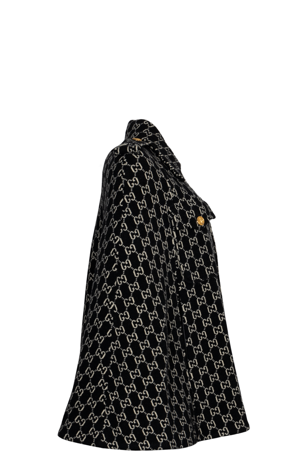 Luxury Gucci Trending 2025 GG Supreme Cape Wool Black White