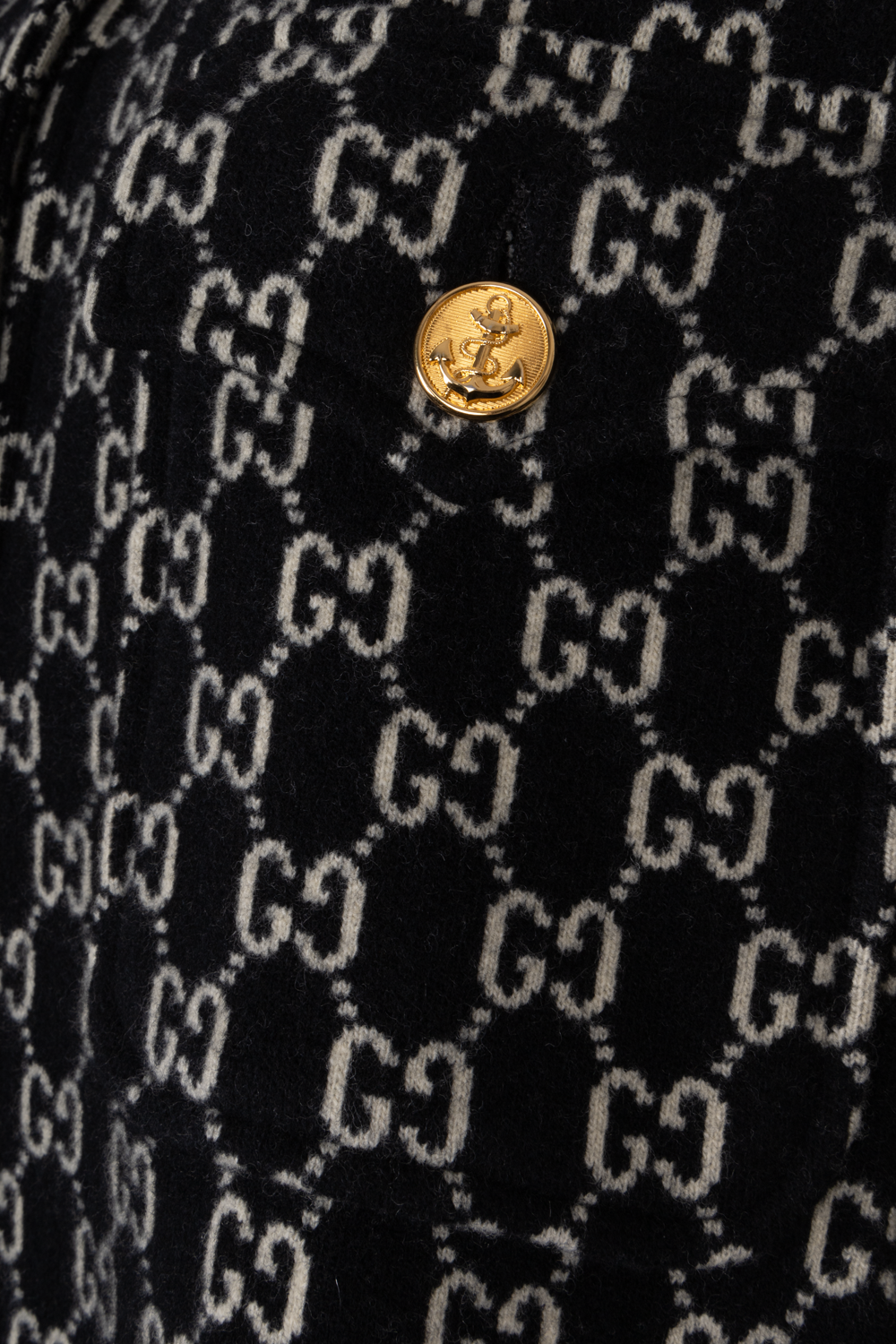 Luxury Gucci Trending 2025 GG Supreme Cape Wool Black White