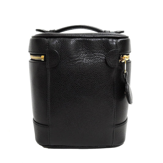 Luxury Chanel CC Cosmetic Case Black Caviar