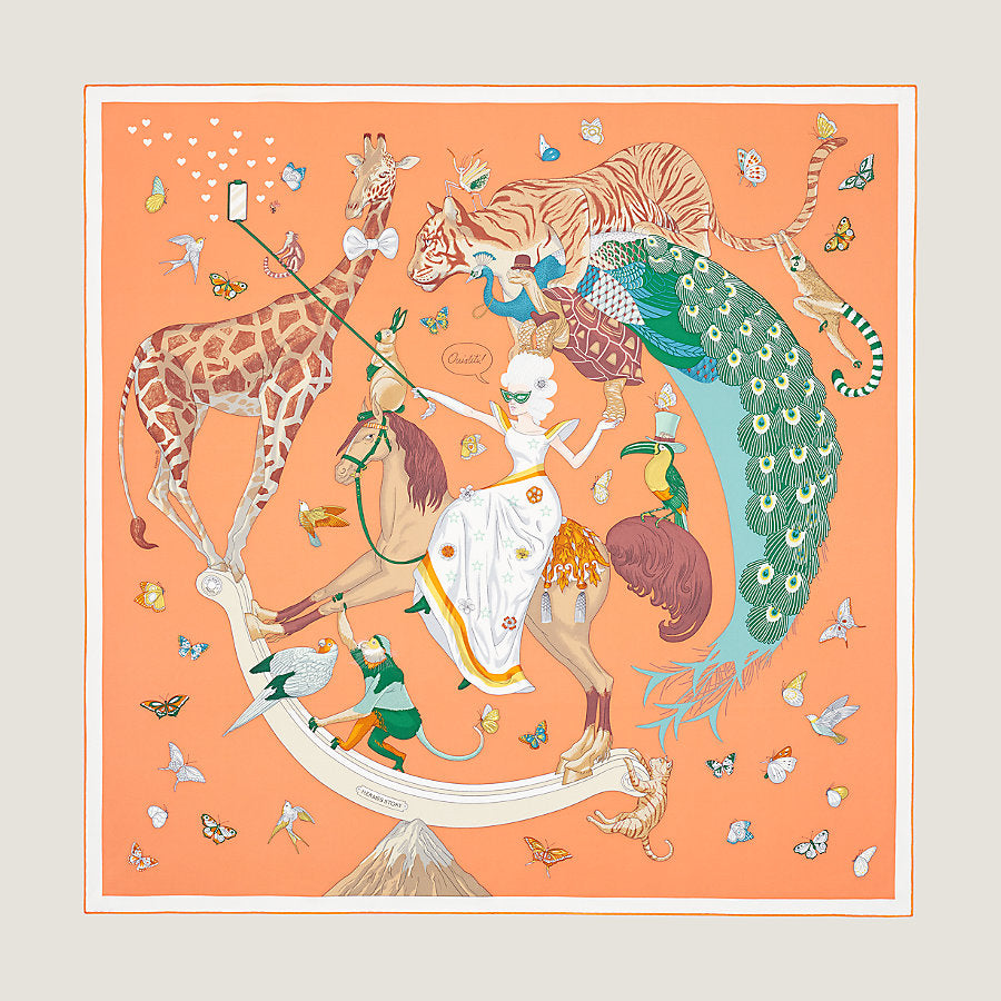 Hermes Story Silk Scarf 90