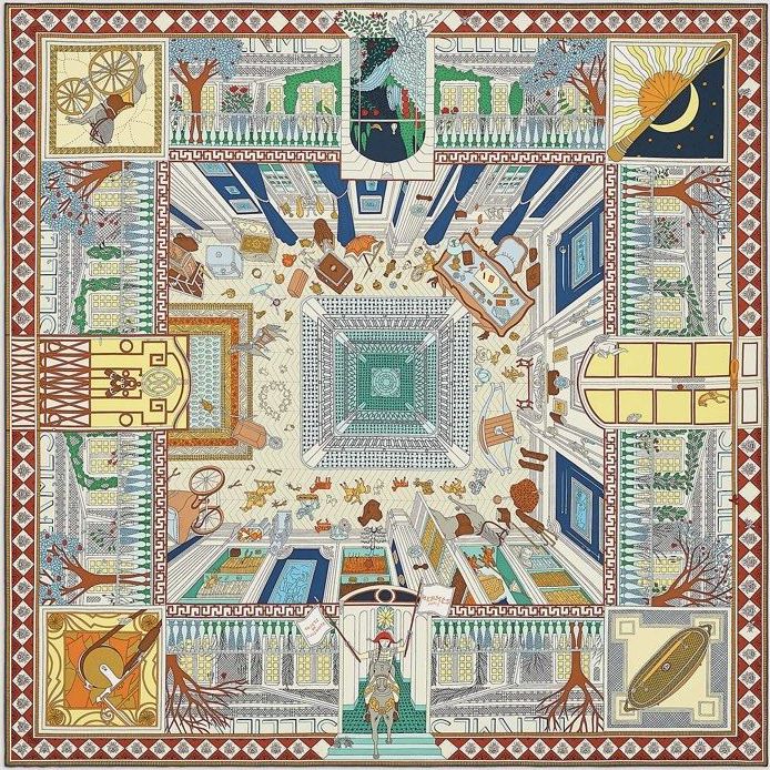 Hermès Objets de Curiosite Scarf 90