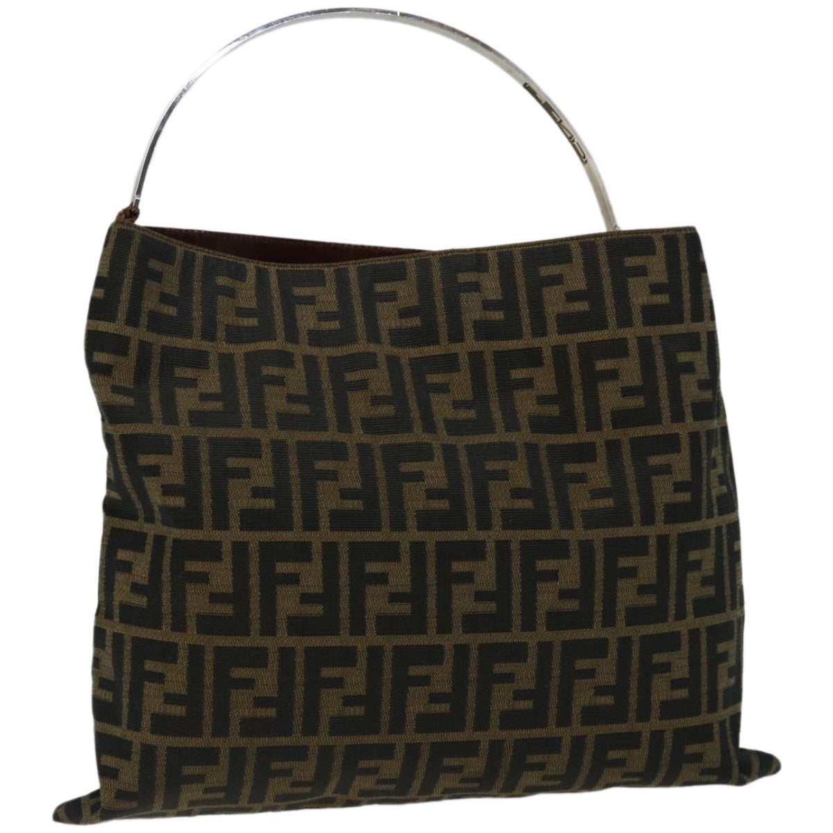 Luxury FendiZucca Canvas Hand Bag Black Brownhk1112