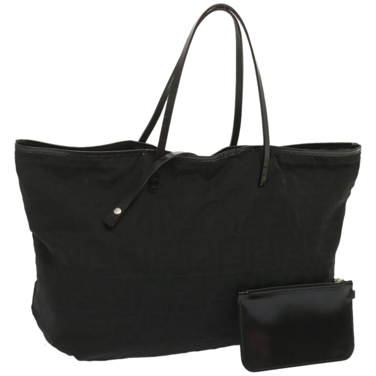 Luxury FendiZucca Canvas Tote Bag Blackhk1174