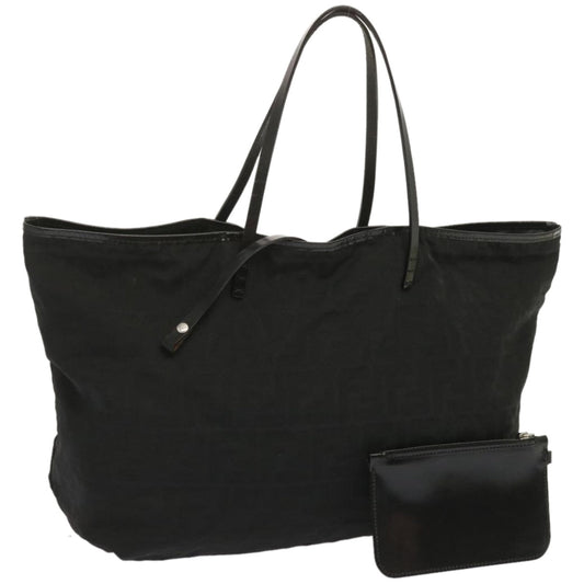 Luxury FendiZucca Canvas Tote Bag Blackhk1174