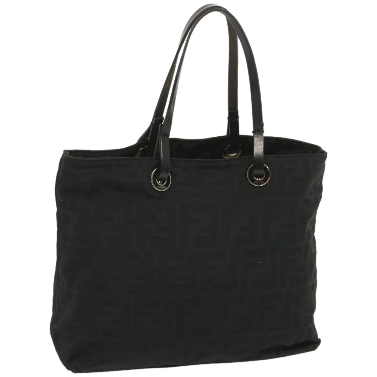 Luxury FendiZucca Canvas Hand Bag Blackhk1176