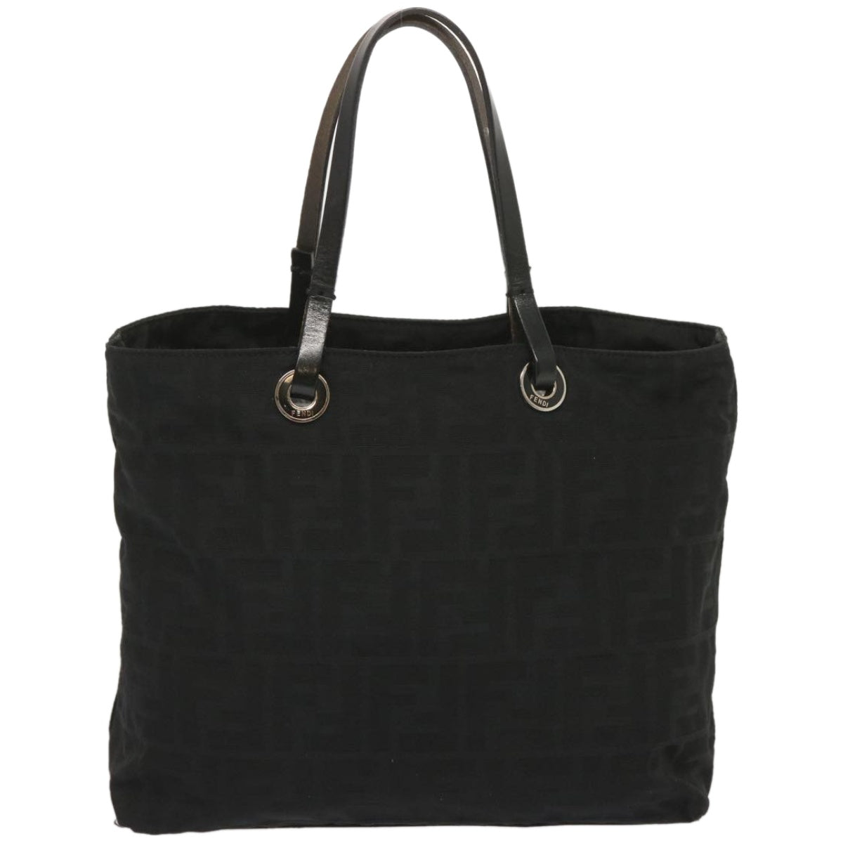 Luxury FendiZucca Canvas Hand Bag Blackhk1176