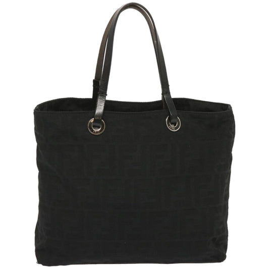 Luxury FendiZucca Canvas Hand Bag Blackhk1176