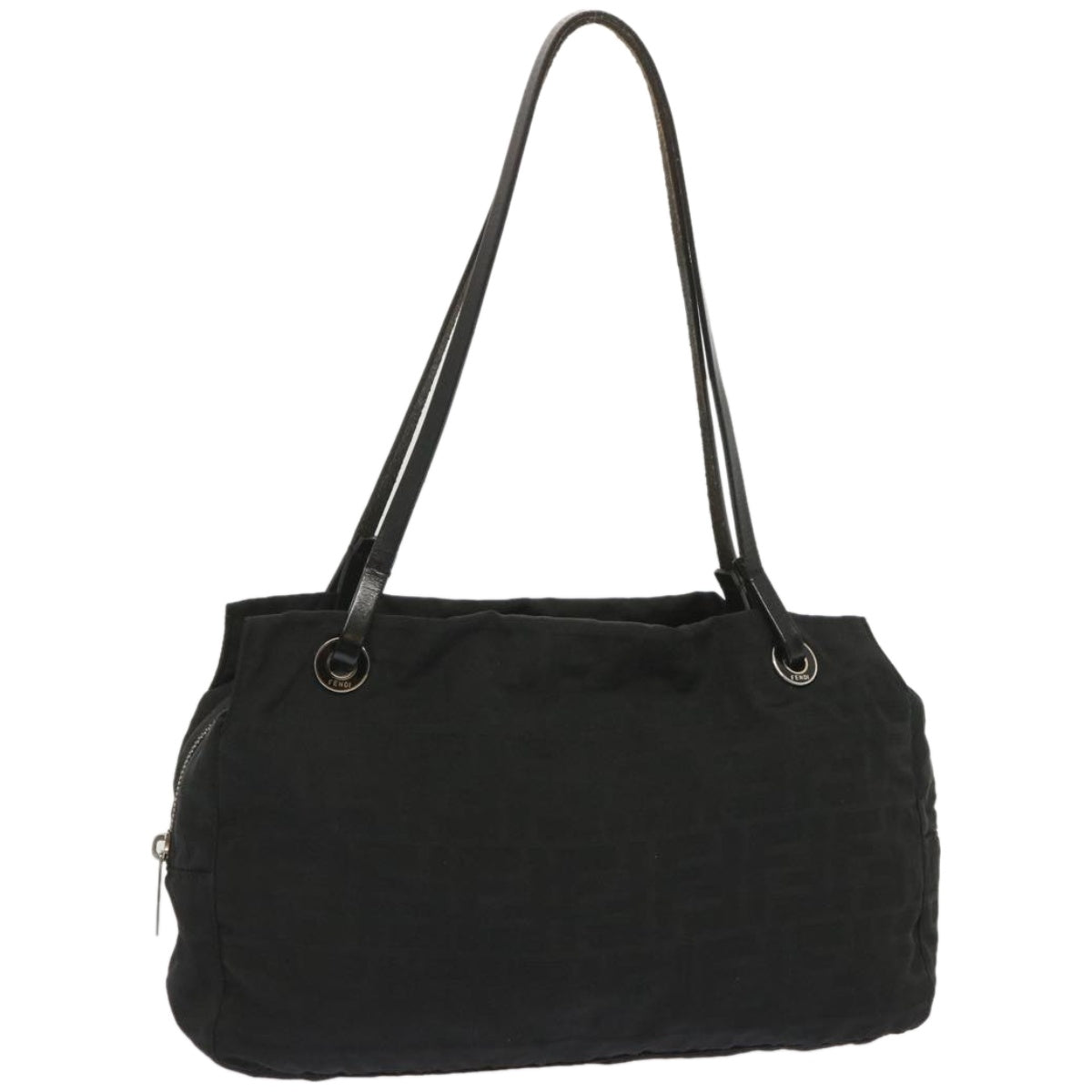 Luxury FendiZucca Canvas Hand Bag Blackhk1179