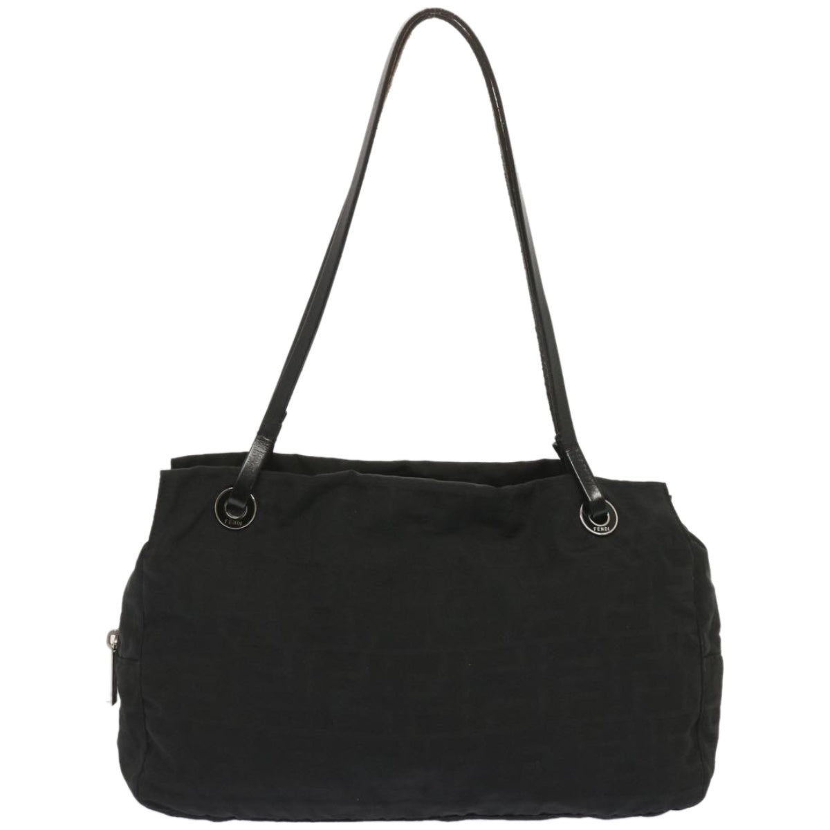 Luxury FendiZucca Canvas Hand Bag Blackhk1179