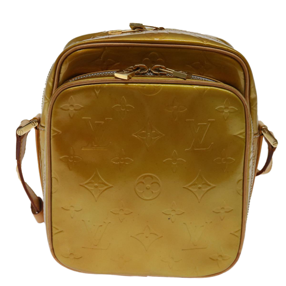 LOUIS VUITTON Monogram Vernis Wooster Shoulder Bag Gris M91036 LV hk1192