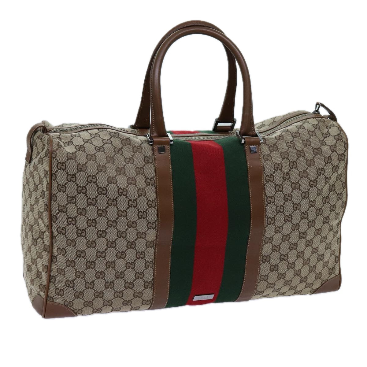Luxury Gucci Trending 2025 GG Canvas Web Sherry Line Boston Bag Beige Green Red  hk1220